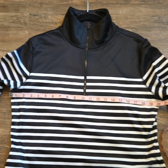 Liz Claiborne Weekend Black and White  Half-Zip Pullover Women's Size Medium - Picture 6 of 10